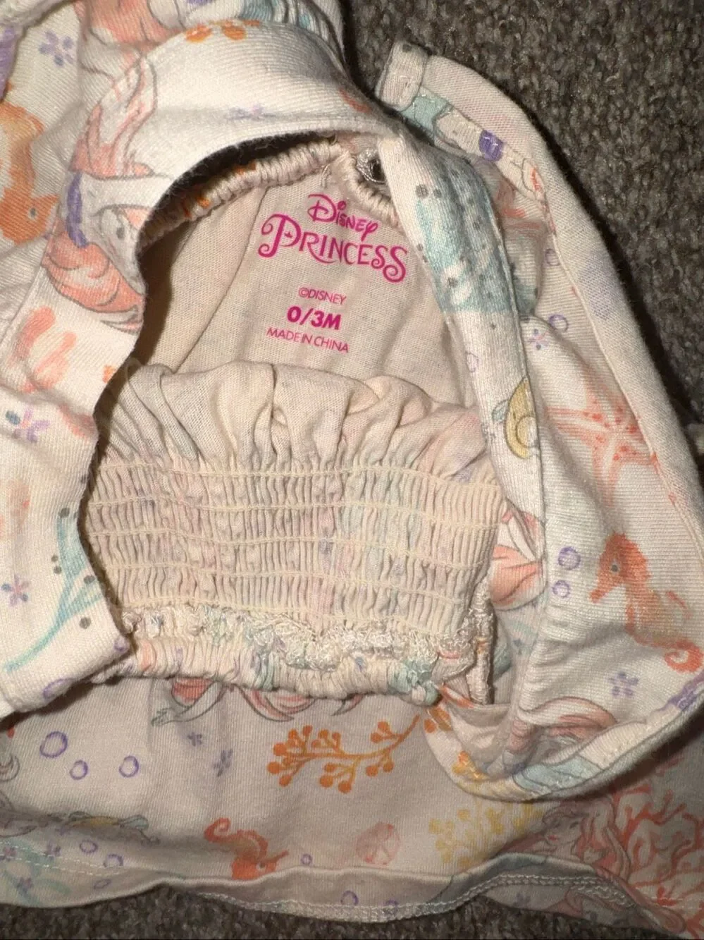 Disney princess the little mermaid Baby Girl outfit 0-3 months bundle outfit 3 m